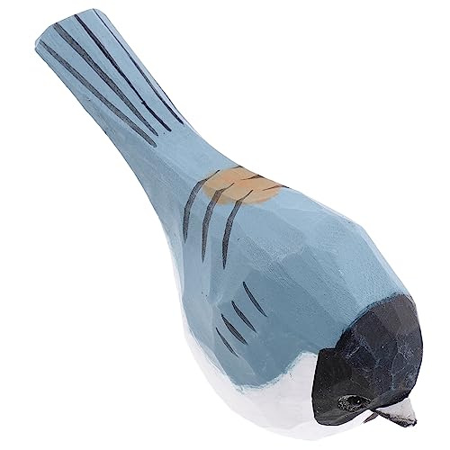 Warmhm kleine Vogelfigur Ratte kleine Enten zum Verstecken Zubehör für Vogelkäfige Minifiguren bastelset holzspielzeug dekorative Requisiten für den Garten Vögel zum Basteln hölzern Blue von Warmhm