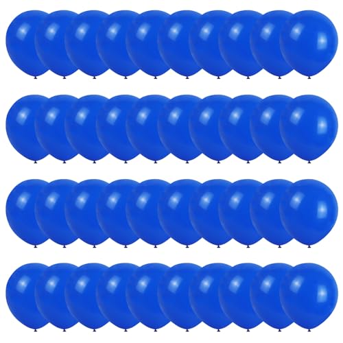 Royal Blue Balloons with Ribbon, 60PCS 12inch Balloon Matte Royal Blue Helium Balloons Latex Balloons Blue Balloon Arch Kit Party Balloons for Birthday Party Wedding Graduation Anniversary Decorations von Wasaii