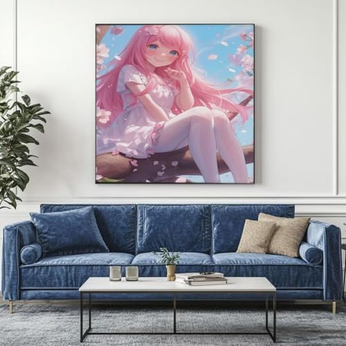 5D Diamond Painting Anime Fee Diamant Painting Bilder, DIY Rundbohrer Diamond Art Diamond Painting Zubehör, Basteln Erwachsene Diamant Kunst Malerei Stickerei Set, Home Wand Decor 95x95 cm -yz195 von Washifa