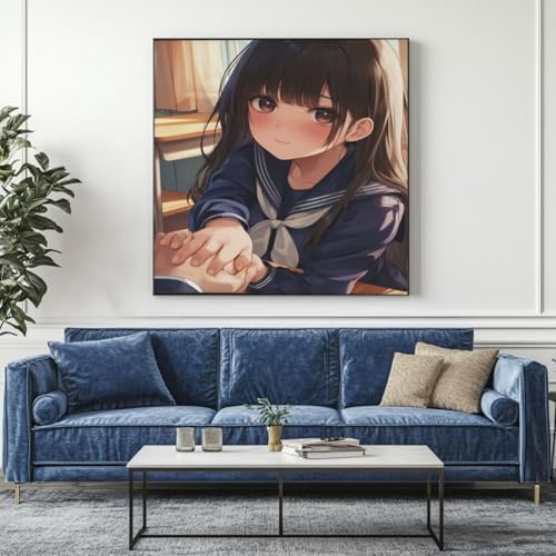 5D Diamond Painting Anime Prinzessin Diamant Painting Bilder, DIY Rundbohrer Diamond Art Diamond Painting, Basteln Erwachsene Diamant Kunst Malerei Stickerei Set, Home Wand Decor 65x65 cm -yz194 von Washifa