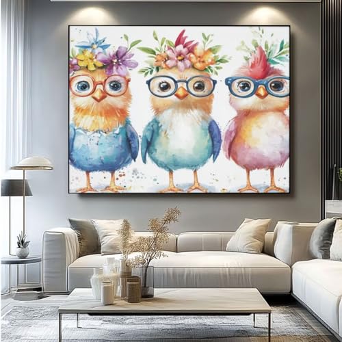 5D Diamond Painting Cartoon Aquarell Diamant Painting Bilder, DIY Rundbohrer Diamond Art Diamond Painting, Basteln Erwachsene Diamant Kunst Malerei Stickerei Set, Home Wand Decor 60x45 cm -yz296 von Washifa