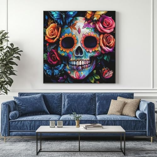 5D Diamond Painting Horror Blume Diamant Painting Bilder, DIY Rundbohrer Diamond Art Diamond Painting Zubehör, Basteln Erwachsene Diamant Kunst Malerei Stickerei Set, Home Wand Decor 95x95 cm -yz316 von Washifa