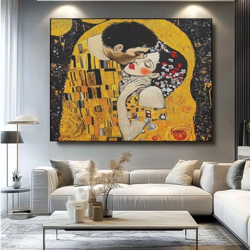 5D Diamond Painting Kunst Paar Diamant Painting Bilder, DIY Rundbohrer Diamond Art Diamond Painting Zubehör, Basteln Erwachsene Diamant Kunst Malerei Stickerei Set, Home Wand Decor 60x45 cm -yz288 von Washifa