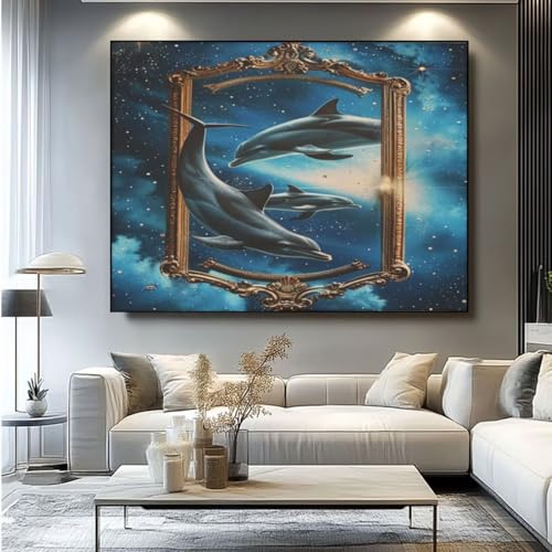 5D Diamond Painting Strand Sternenhimmel Diamant Painting Bilder, DIY Rundbohrer Diamond Art Diamond Painting, Basteln Erwachsene Diamant Kunst Malerei Stickerei Set, Home Wand Decor 100x85 cm -yz20 von Washifa