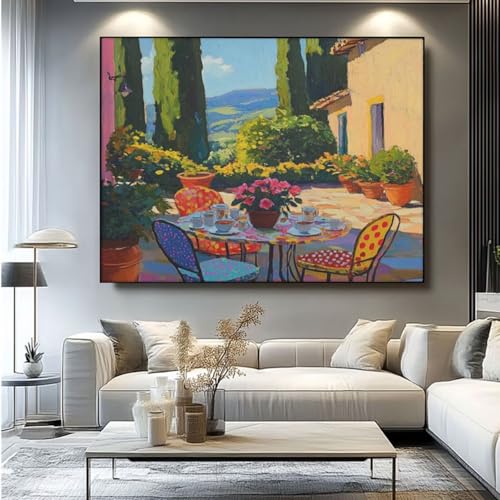 5D Diamond Painting Straße Landschaft Diamant Painting Bilder, DIY Rundbohrer Diamond Art Diamond Painting, Basteln Erwachsene Diamant Kunst Malerei Stickerei Set, Home Wand Decor 60x45 cm -yz480 von Washifa