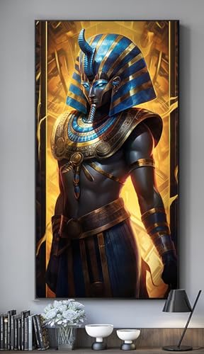 Diamond Painting Anubis Diamant Painting Bilder Erwachsene Groß DIY Diamond Art Kinder Full Drill Diamond Painting Zubehör 5D Diamant Kunst Malerei Stickerei Mosaic Set Home Wand Decor 100x50 cm S24 von Washifa