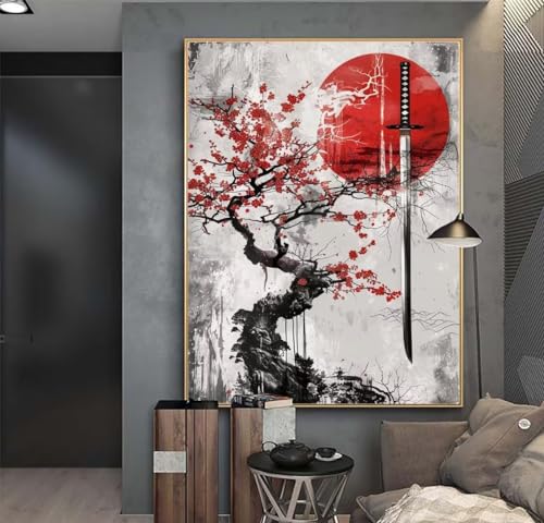 Japanischer Stil Diamond Painting Erwachsene 30x40 cm DIY Diamant Painting Bilder Kinder, Full Drill Diamond Art Painting, 5D Mosaic Kunst Malen Nach Zahlen Malerei Stickerei Set, Home Wand Dekor y200 von Washifa