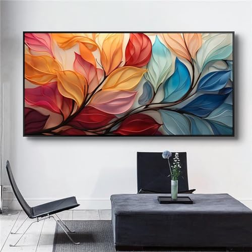 Kunst Geht Diamond Painting Groß XXL 120x60 cm DIY Diamant Painting Bilder Erwachsene, Full drill Diamond Art Kinder, Mosaic Bastelset Kunst Malen Nach Zahlen Malerei Stickerei Set Home Wand Dekor R26 von Washifa