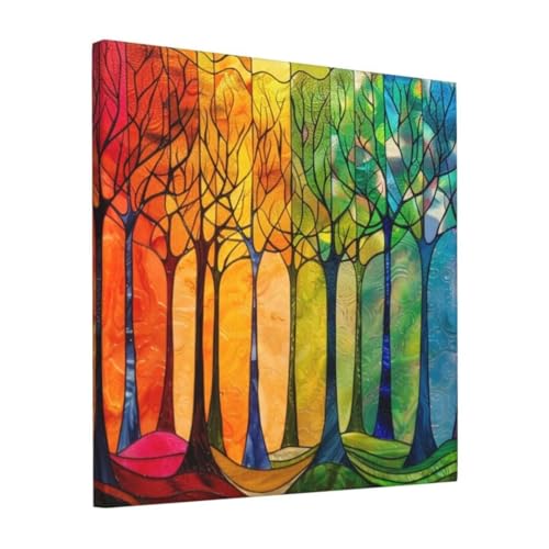 Malen Nach Zahlen Erwachsene Baum Des Lebens Malen Nach Zahlen Kinder Mädchen, Mit Rahmen Leinwand 20 x 20 cm, DIY Erwachsene Ölgemälde Kits Mit 3-Pinsel Und Acrylfarben, Home Decor Geschenke FA-1069 von Washifa