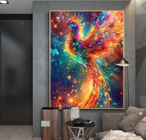 Phönix Farbenfroh Diamond Painting Erwachsene 30x40 cm DIY Diamant Painting Bilder Kinder,Full Drill Diamond Art Painting,5D Mosaic Kunst Malen Nach Zahlen Malerei Stickerei Set,Home Wand Dekor y438 von Washifa