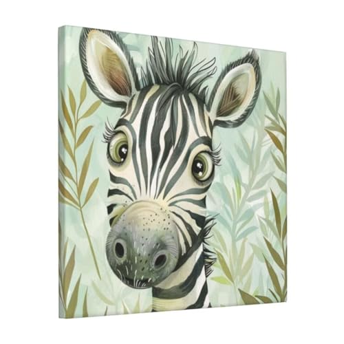 Zebra Malen Nach Zahlen Pflanze Malen Nach Zahlen Erwachsene Mädchen,Mit Rahmen,Paint By Numbers Erwachsene Frauen,DIY Digital Ölgemälde Kits auf Leinwand Mit Pinseln Und Acrylpigment,20x20 cm FA-836 von Washifa