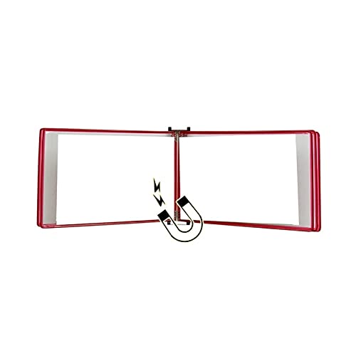 An der Wand befestigter Aktenhalter, an der Wand befestigter Aktenordner, an der Wand befestigter Aktenhalter, hängender Wandaktenorganisator, Akten-A4-Anzeigen-Wandordner - A4 10 Taschen(Red) von WasiQghs