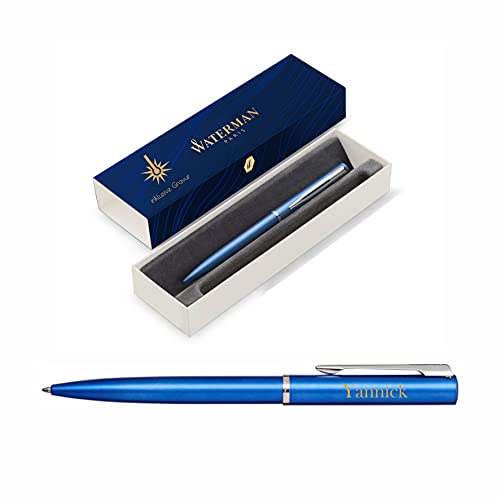 Waterman Allure Kugelschreiber mit Gravur | Geschenk für Mann und Frau | inspiriert von Pariser Mode | personalisiert | graviert | Blaue Tinte | Mittlere Spitze (Blue, Kugelschreiber) von Waterman