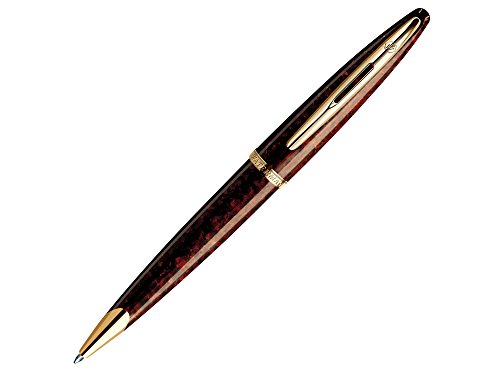 Waterman Carène Kugelschreiber | Marine Amber mit Clip aus 23-karätigem Gold | mittlere Schreibspitze | blaue Tinte | Geschenkbox von Waterman