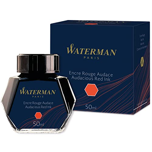 Waterman Füllertinte im Tintenfass | Audacious Red | Tintenflacon mit 50 ml von Waterman