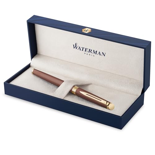 Waterman Hémisphère Füller | |The Understated Edit | Kupferrot | Füllfederhalter mit feiner Edelstahl Feder | Geschenkbox von Waterman