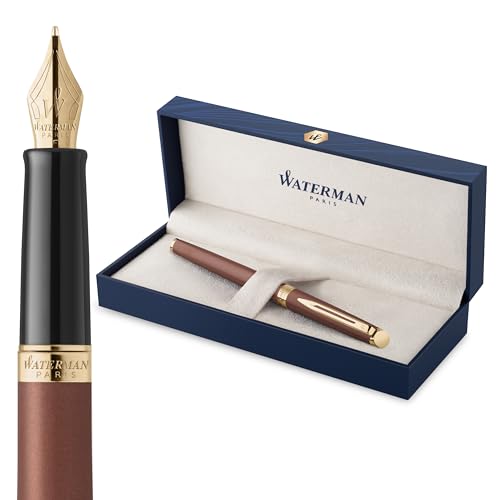 Waterman Hémisphère Füller | |The Understated Edit | Kupferrot | Füllfederhalter mit mittlerer Edelstahl Feder | Geschenkbox von Waterman