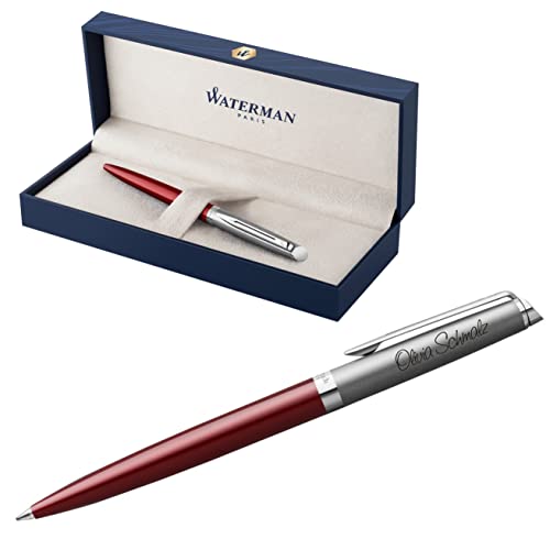 Waterman Hémisphère Kugelschreiber mit Gravur | Geschenk für Mann und Frau | inspiriert von Pariser Mode | personalisiert | graviert | Blaue Tinte (RED C.C.) von Waterman