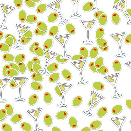 Watersay Martini-Geburtstagsparty-Konfetti, Martini-Thema, Junggesellinnenabschied, Bikinis und Martini-Becher, Konfetti für Mädchen, Brautparty, Verlobung, Junggesellinnenabschied, 400 Stück von Watersay