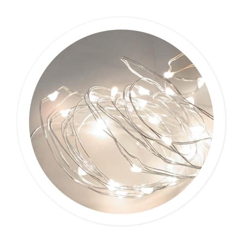 WatioWave LED-Lichterkette, 2 m, 2 x CR2032, Kaltlicht von WatioWave