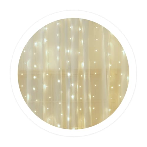 WatioWave LED-Lichtervorhang, 1 x 1,2 m, kaltes Licht, ideal für festliche Dekorationen und Raumatmosphäre. von WatioWave