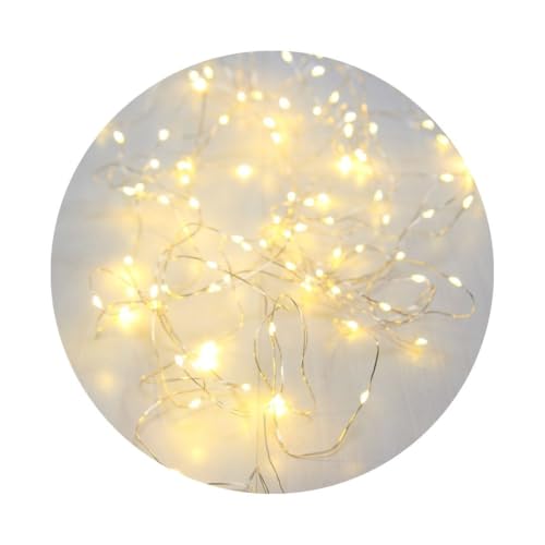 WatioWave Lichterkette mit LED-Lichterkette, silberfarben, 1,9 m, IP20 von WatioWave