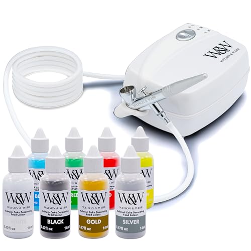 Watson and Webb Airbrush Set Torten Kuchen-Dekorationsset (Plus 8 Farben) von Watson & Webb