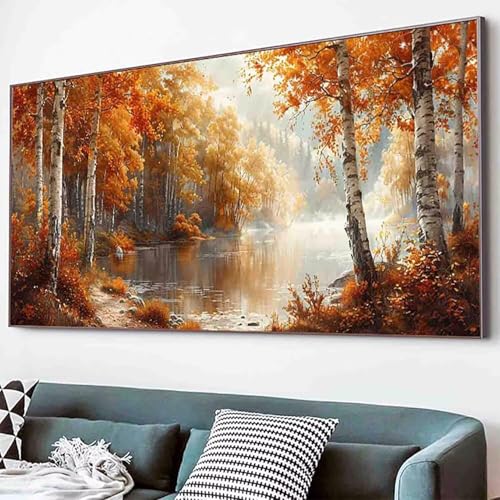 Baum Diamond Painting Herbst Diamond Painting Erwachsene Groß XXL 50x100cm Vollbohrer Diamanten Malerei Kinder Stickerei Kreuzstich Bastelset Erwachsene, Geschenke für Frauen, Deko Wohnzimmer -20sD von Waxonle