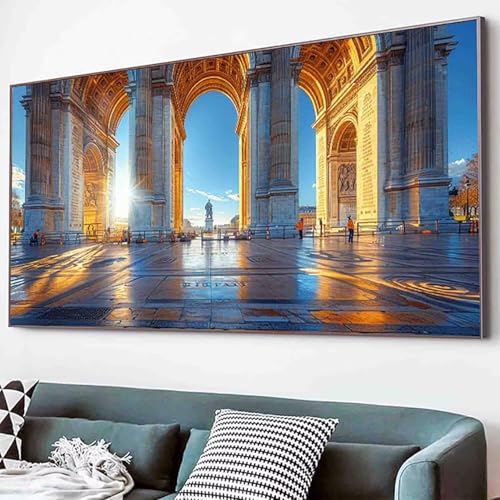 Diamond Painting Arc De Triomphe Diamant Painting Bilder Set, Paris Diamanten Malerei Kinder DIY 5D Kristall Strass Stickerei Kreuzstich Bastelset Erwachsene Schlafzimmer Deko Geschenk 30x60cm -7q2 von Waxonle