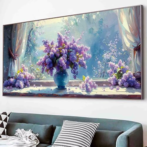 Diamond Painting Garten Diamant Painting Bilder Set, Blume Diamanten Malerei Kinder DIY 5D Kristall Strass Stickerei Kreuzstich Bastelset Erwachsene Anfänger Schlafzimmer Deko Geschenk 30x60cm -75hZ von Waxonle