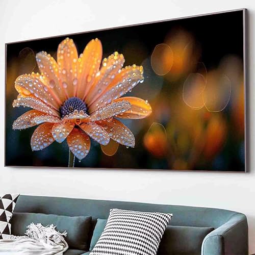 Diamond Painting Landschaft Diamant Painting Bilder Set, Blume Diamanten Malerei Kinder DIY 5D Kristall Strass Stickerei Kreuzstich Bastelset Erwachsene für Schlafzimmer Deko Geschenk 30x60cm -27gZ von Waxonle