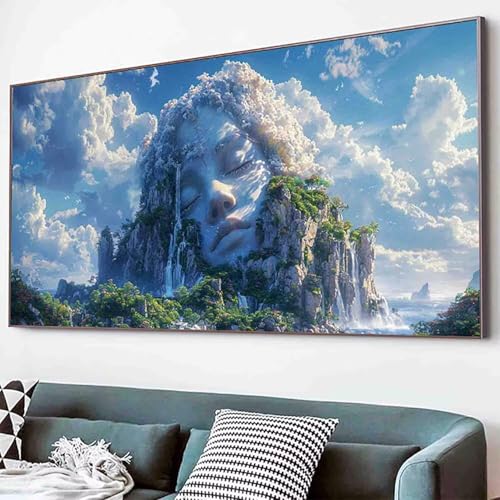 Diamond Painting Landschaft Diamant Painting Bilder Set, Karikatur Diamanten Malerei Kinder DIY 5D Kristall Strass Stickerei Kreuzstich Bastelset Erwachsene Schlafzimmer Deko Geschenk 30x60cm -87d5 von Waxonle