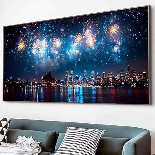 Diamond Painting Sternenhimmel Diamant Painting Bilder Set, Nachtansicht Diamanten Malerei Kinder DIY 5D Kristall Strass Stickerei Kreuzstich Bastelset Erwachsene Schlafzimmer Deko 80x160cm -32q9 von Waxonle