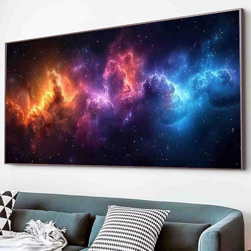 Diamond Painting Sternenhimmel Diamant Painting Bilder Set, Wolke Diamanten Malerei Kinder DIY 5D Kristall Strass Stickerei Kreuzstich Bastelset Erwachsene Schlafzimmer Deko Geschenk 50x100cm -81q9 von Waxonle