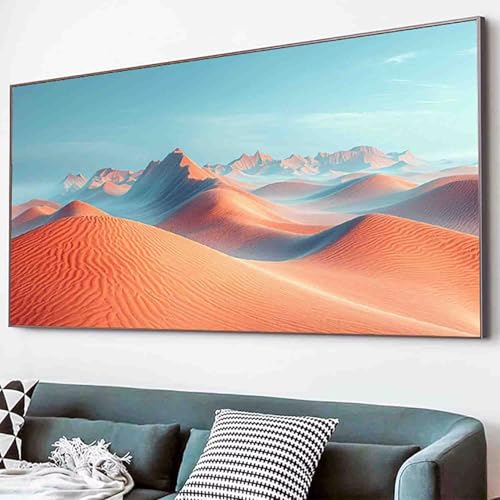 Diamond Painting WüSte Diamant Painting Bilder Set, Landschaft Diamanten Malerei Kinder DIY 5D Kristall Strass Stickerei Kreuzstich Bastelset Erwachsene für Schlafzimmer Deko Geschenk 70x140cm -17g8 von Waxonle