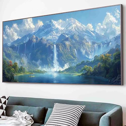 Fallen Diamond Painting Berg Diamond Painting Erwachsene Groß XXL 30x60cm Vollbohrer Diamanten Malerei Kinder Stickerei Kreuzstich Bastelset Erwachsene, Geschenke für Frauen, Deko Wohnzimmer -37d9 von Waxonle