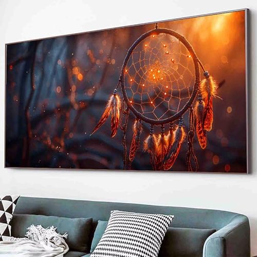 Landschaft Diamond Painting TraumfäNger Diamond Painting Erwachsene Groß XXL 40x80cm Vollbohrer Diamanten Malerei Kinder Stickerei Kreuzstich Bilder Bastelset Erwachsene, Geschenke für Frauen -25s6 von Waxonle