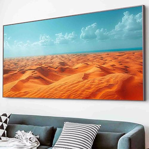 Landschaft Diamond Painting WüSte Diamond Painting Erwachsene Groß XXL 60x120cm Vollbohrer Diamanten Malerei Kinder Stickerei Bastelset Erwachsene, Geschenke für Frauen, Wohnzimmer Deko Modern -26sG von Waxonle