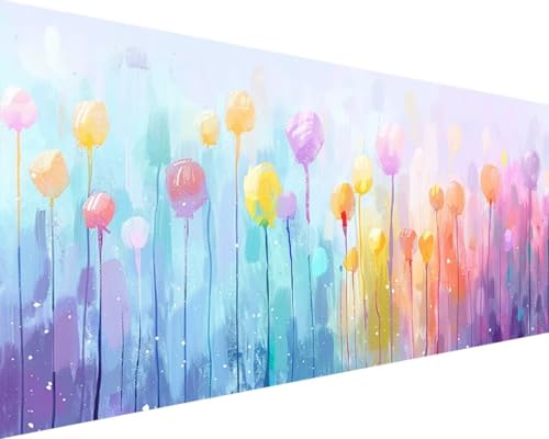 Malen Nach Zahlen Anlage, Malen Nach Zahlen Erwachsene Blume Acrylmalerei Set, DIY Rahmenlos Malen Nach Zahlen Kinder ab 10 Jahre Mädchen Kunsthandwerk Set Geschenk, Wand Zimmer Deko 70x140cm L-6 von Waxonle