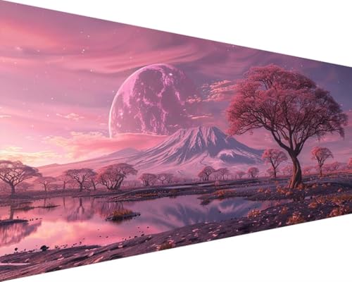 Malen Nach Zahlen Berg Fuji, Malen Nach Zahlen Erwachsene Baum Acrylmalerei Set, DIY Rahmenlos Malen Nach Zahlen Kinder ab 10 Jahre Mädchen Kunsthandwerk Geschenk für Wand Zimmer Deko 90x180cm D-0 von Waxonle