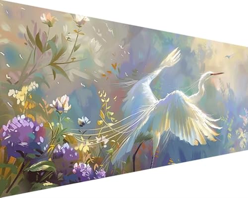 Malen Nach Zahlen Blume, Malen Nach Zahlen Erwachsene Vogel Acrylmalerei Set, DIY Rahmenlos Malen Nach Zahlen Kinder ab 10 Jahre Mädchen Kunsthandwerk Set Geschenk, Wand Zimmer Deko 70x140cm 8-K von Waxonle