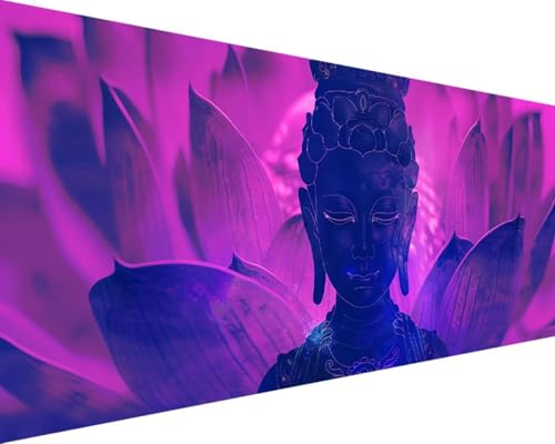 Malen Nach Zahlen Buddha-Statue, Malen Nach Zahlen Erwachsene Blume Acrylmalerei Set, DIY Rahmenlos Malen Nach Zahlen Kinder ab 10 Jahre Mädchen Kunsthandwerk Geschenk für Zimmer Deko 70x140cm P-A von Waxonle