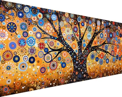 Malen Nach Zahlen Erwachsene Baum Malen Nach Zahlen Blume, DIY Paint by Numbers Adult Kinder Mit Pinseln und Acrylfarbe Malen Nach Zahlen Set für Geschenke und Home Haus Deko(Rahmenlos,100x200cm) C-R von Waxonle