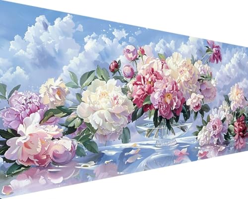 Malen Nach Zahlen Erwachsene Blume Malen Nach Zahlen BläTter, DIY Paint by Numbers Adult Kinder Mit Pinseln und Acrylfarbe Malen Nach Zahlen Set für Home Haus Deko Geschenke(Rahmenlos,100x200cm) R-N von Waxonle