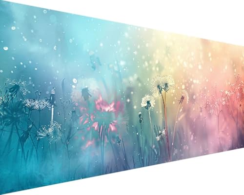 Malen Nach Zahlen Erwachsene Blume Malen Nach Zahlen LöWenzahn, DIY Paint by Numbers Adult Kinder Mit Pinseln und Acrylfarbe Malen Nach Zahlen Set für Home Haus Deko Geschenke(Rahmenlos,100x200cm) W-N von Waxonle