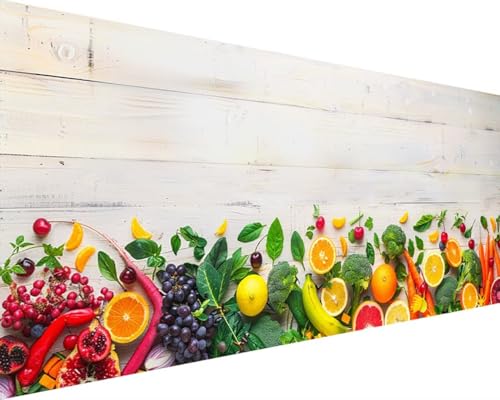 Malen Nach Zahlen Erwachsene GemüSe Malen Nach Zahlen Obst, DIY Paint by Numbers Adult Kinder Mit Pinseln und Acrylfarbe Malen Nach Zahlen Set für Geschenke und Home Haus Deko(Rahmenlos,60x120cm) 2-P von Waxonle