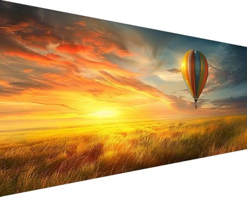 Malen Nach Zahlen Erwachsene HeißLuftballon Malen Nach Zahlen Landschaft, DIY Paint by Numbers Adult Kinder Mit Pinseln und Acrylfarbe Malen Nach Zahlen Set für Home Haus Deko(Rahmenlos,100x200cm) X-0 von Waxonle