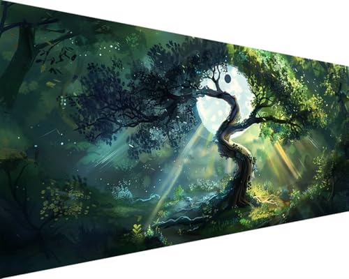 Malen Nach Zahlen Erwachsene Landschaft Malen Nach Zahlen Baum, DIY Paint by Numbers Adult Kinder Mit Pinseln und Acrylfarbe Malen Nach Zahlen Set für Home Haus Deko Geschenke(Rahmenlos,100x200cm) I-R von Waxonle