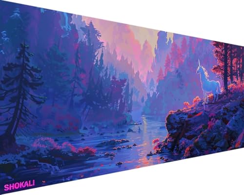 Malen Nach Zahlen Erwachsene Landschaft Malen Nach Zahlen Einhorn, DIY Paint by Numbers Adult Kinder Mit Pinseln und Acrylfarbe Malen Nach Zahlen Set für Home Deko Geschenke(Rahmenlos,100x200cm) 7-4 von Waxonle