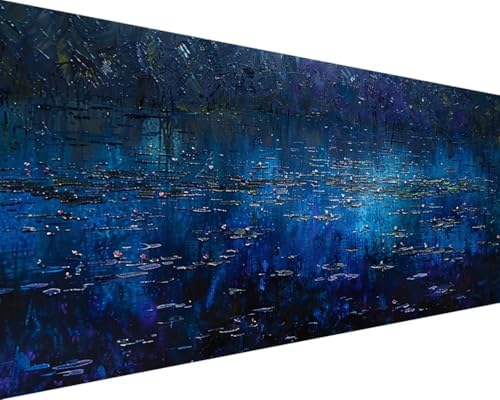 Malen Nach Zahlen Erwachsene Landschaft Malen Nach Zahlen Fluss, DIY Paint by Numbers Adult Kinder Mit Pinseln und Acrylfarbe Malen Nach Zahlen Set Home Haus Deko Geschenke(Rahmenlos,100x200cm) Y-B von Waxonle